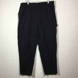 XL Black cotton spandex pants elasticated waist pockets Waist 37” leg 27 1/2